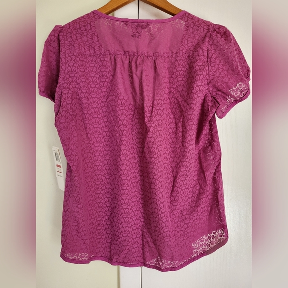 NWT French Connection Pink/Purple Flowing Top Sz 10 - Picture 2 of 3